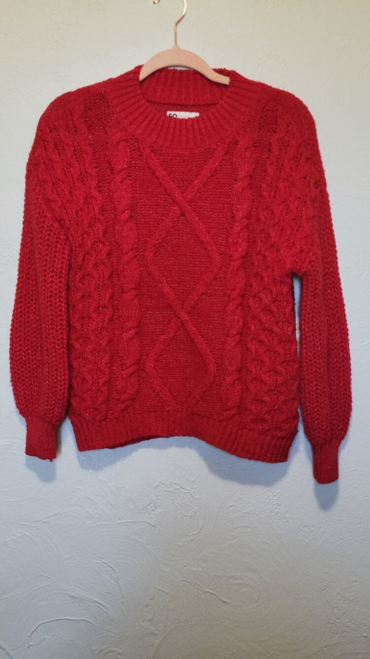 Sonoma goods for life Women's X-Small Red Long Sleeve Sweater